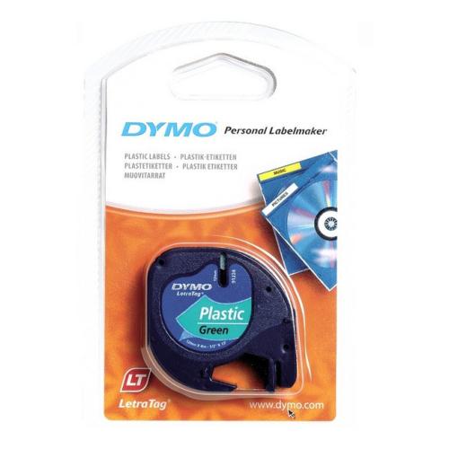 Dymo Cinta de impresión LetraTag verde (91204 / S0721640), 12mm