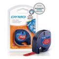 Dymo Cinta de impresión LetraTag rojo (91203 / S0721630)